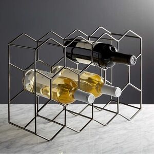 Crate & Barrel 11-Bottle Graphite Wine Rack